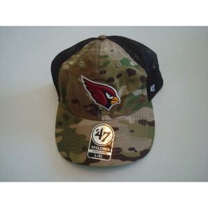 ARIZONA CARDINALS CAMO 47BRAND   FITTED SZ L/XL   GOLF HAT CAP VINTAGE EE4